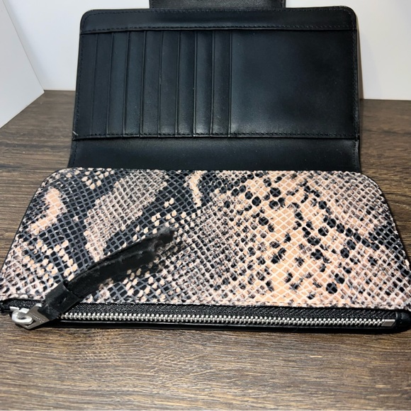 All Saints Daubeney Leather Embossed Wallet in Snake - Picture 5 of 7